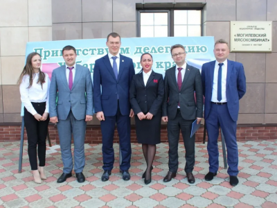 The delegation of the Khabarovsk Territory headed by Governor Mikhail Degtyarev visited JSC "Mogilev Meat Processing Plant"
