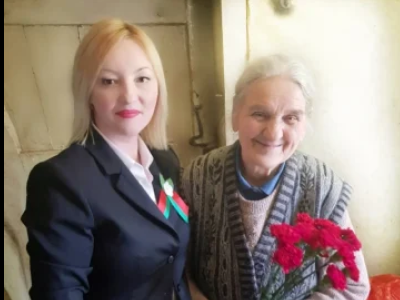 JSC "Mogilev Meat Processing Plant" on the eve of the Victory Day congratulated Nadezhda Nikolaevna Kravchenko
