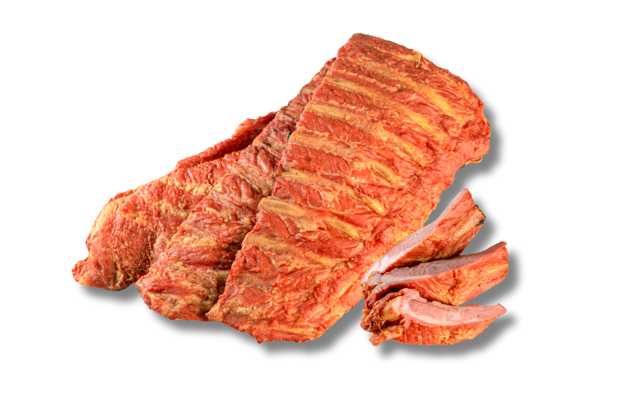 Smoked-boiled chilled pork meat product "Mogilev ribs"